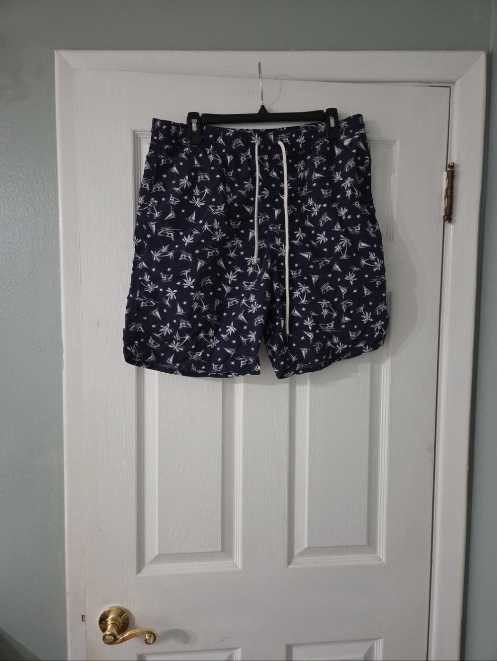 Polo Ralph Lauren Men's Navy Blue Printed Swim Trunks